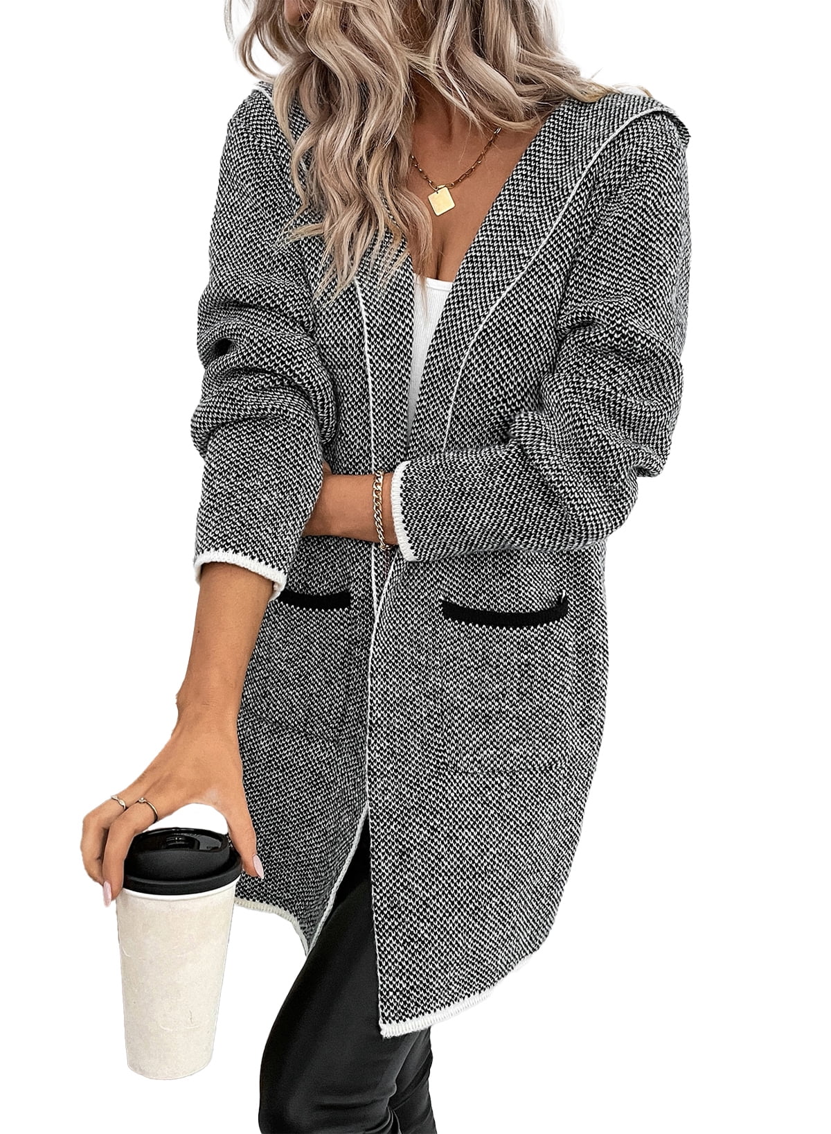 Women's Oversized Hooded Knitted Cardigan (Buy 2 Free Shipping)
