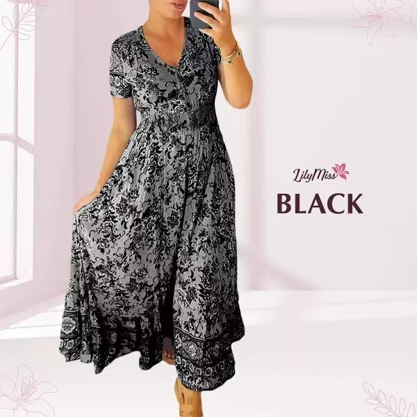 (💃Hot Sale - 43% OFF🔥)Floral print v-neck dress
