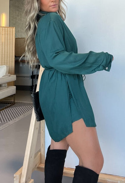 Satin Covered Nights Romper Dress Set (Buy 2 Free Shipping)