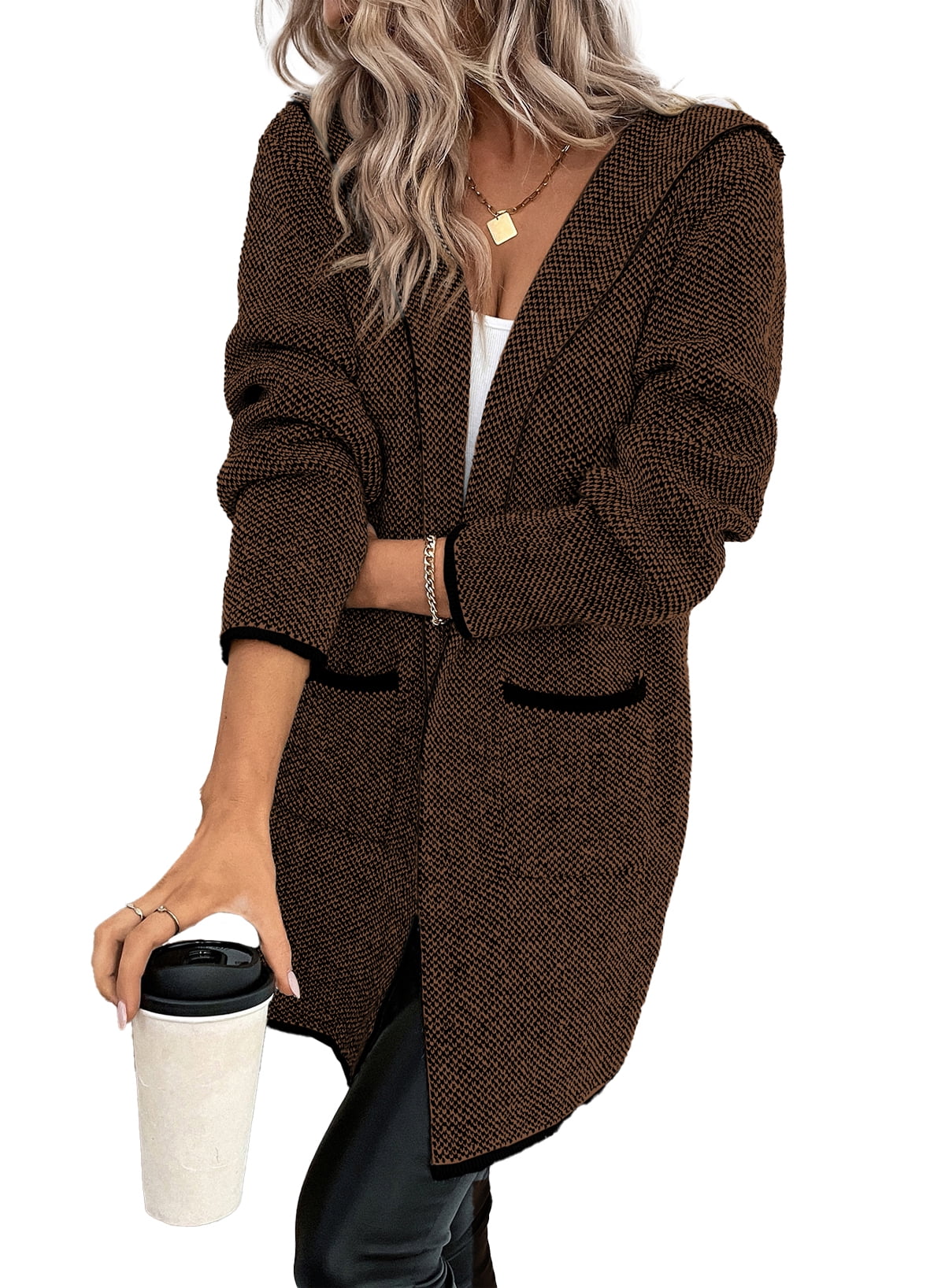 Women's Oversized Hooded Knitted Cardigan (Buy 2 Free Shipping)