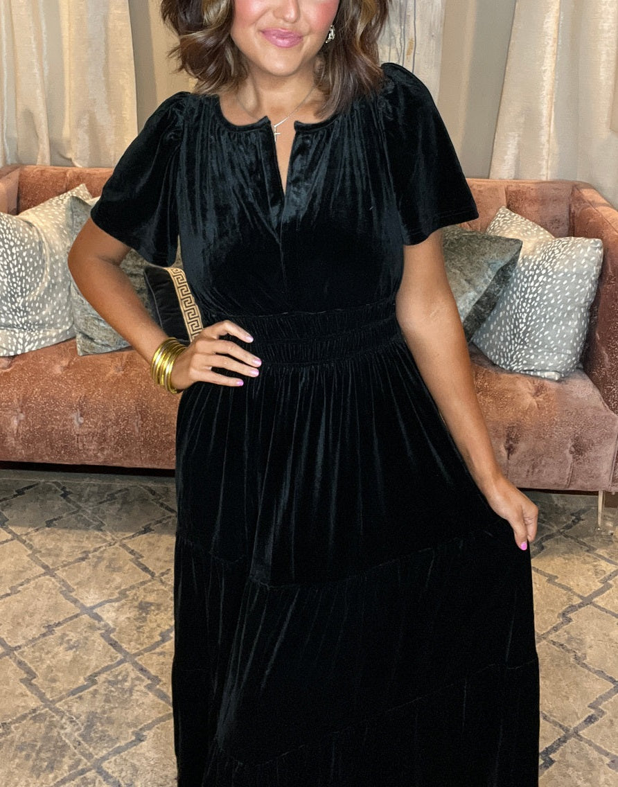 Christmas Sale 50% OFF - 2024 New Women's Velvet Tiered Maxi Dress (Buy 2 Free Shipping)