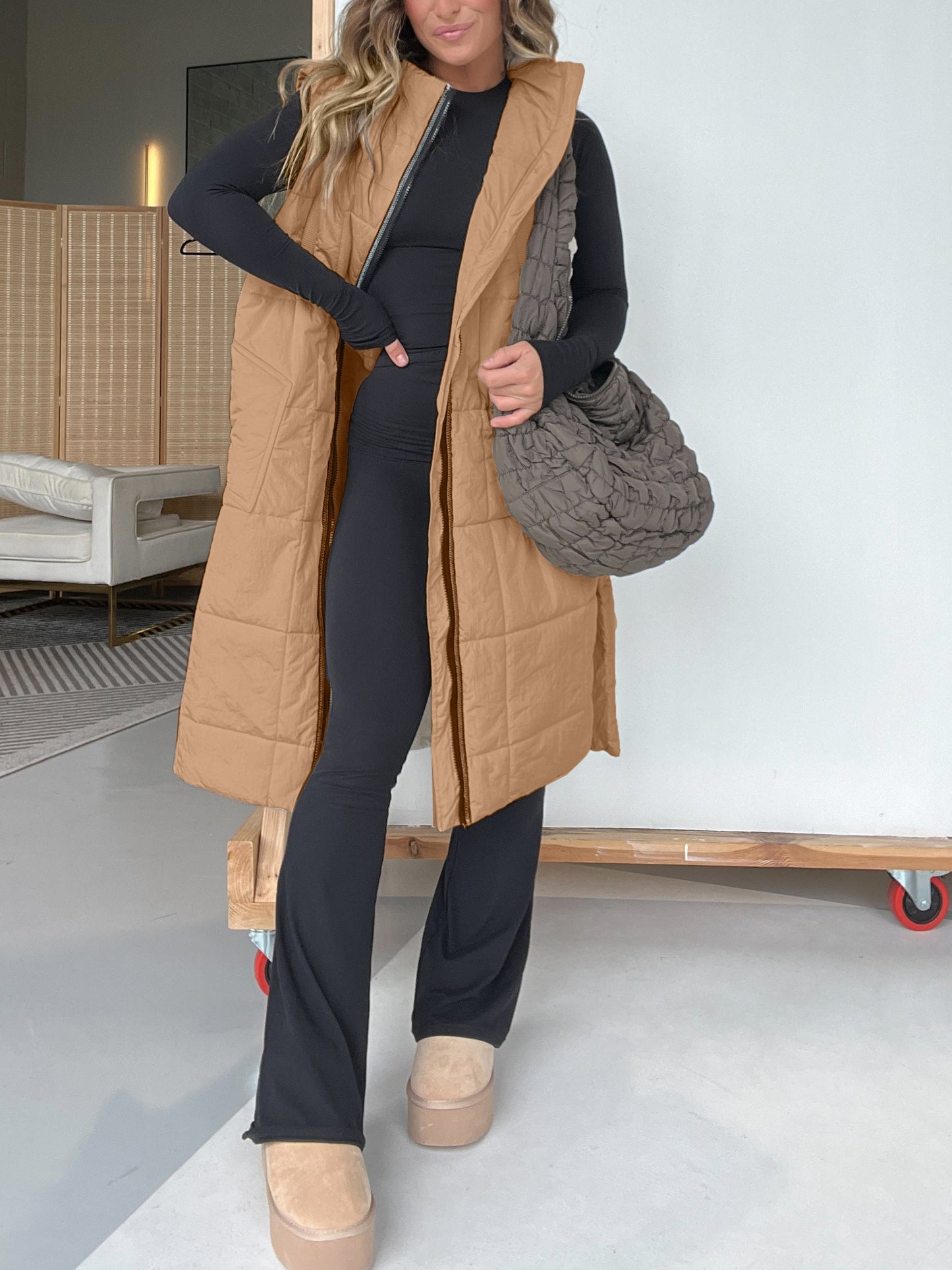 Women's Oversized Zipper Long Vest (Buy 2 Free Shipping)