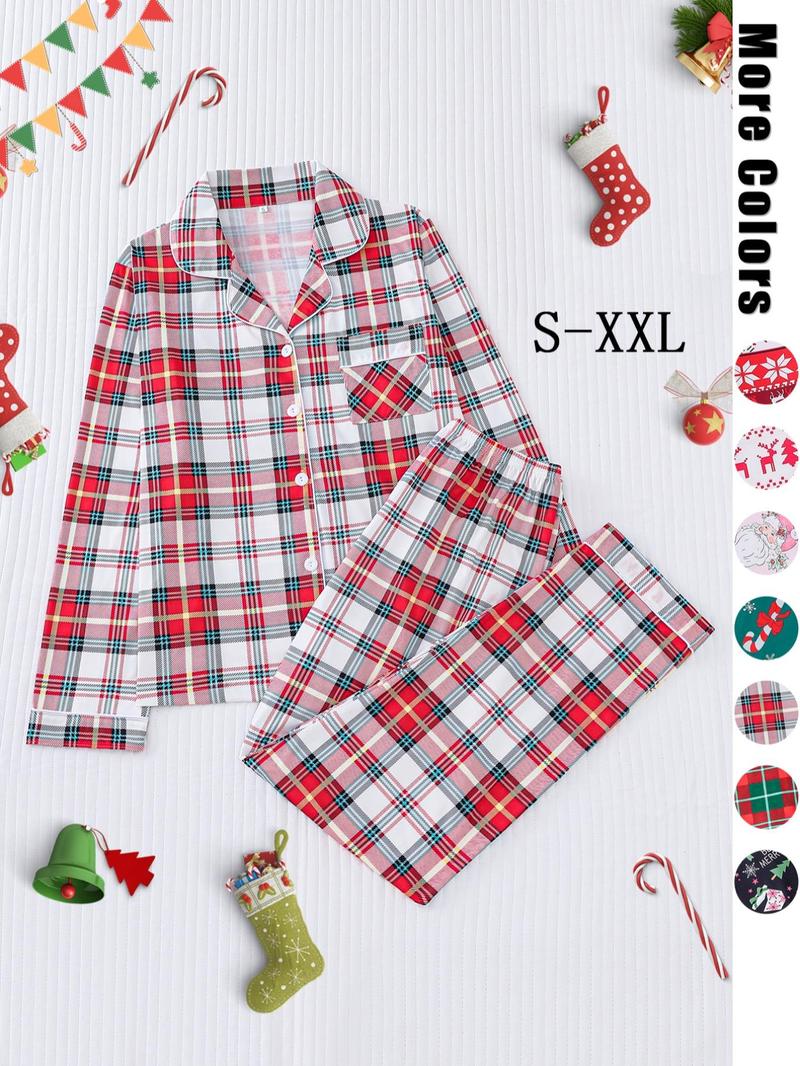Women's Christmas Cartoon Print Pajamas Set (Buy 2 Free Shipping)